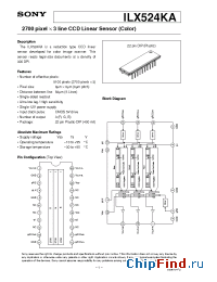 Datasheet ILX524 manufacturer SONY